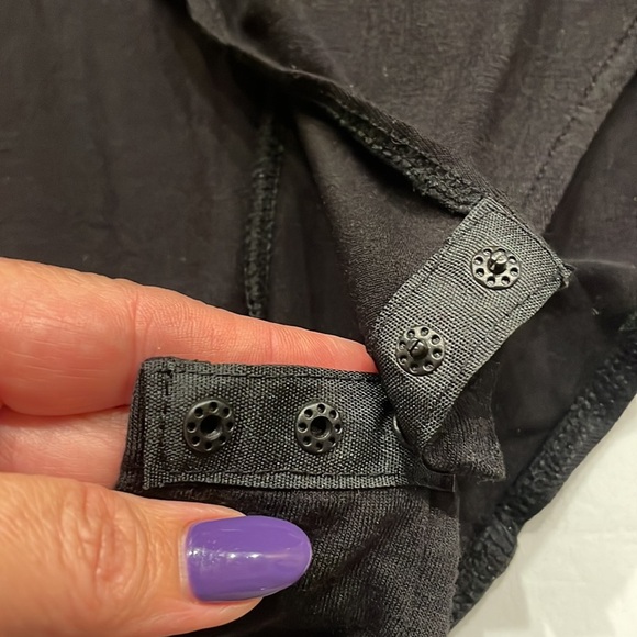 H&M women’s black jersey MESH Sheer V long sleeve bodysuit / leotard size L - Picture 9 of 11